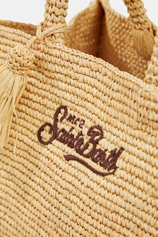 Colette Raffia Fringes Bej Çanta 4