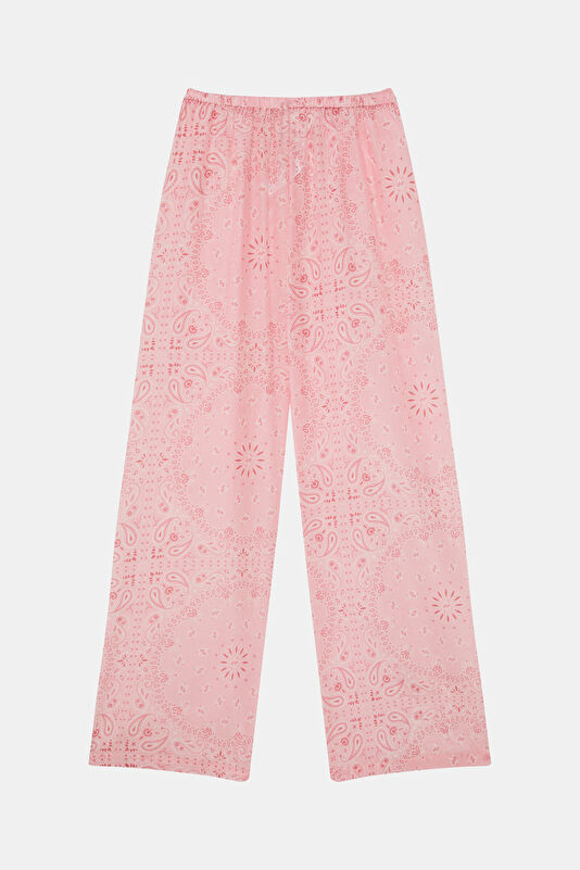 Çok Renkli Wide Leg Kadın Pantolon