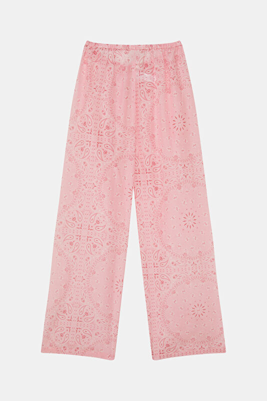 Çok Renkli Wide Leg Kadın Pantolon 2