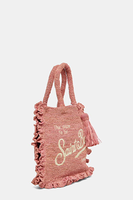 Dark Pink Patterned Bag 2