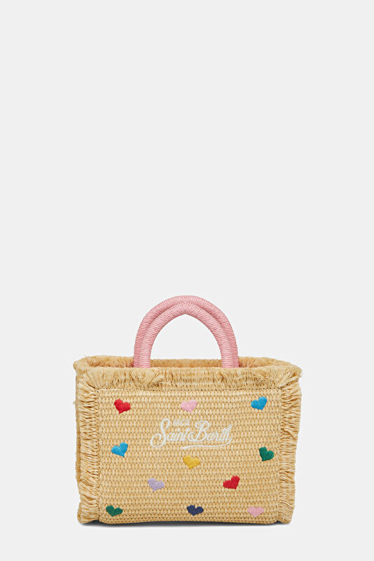 Vanity Mini Straw N Beige Patterned Bag 4