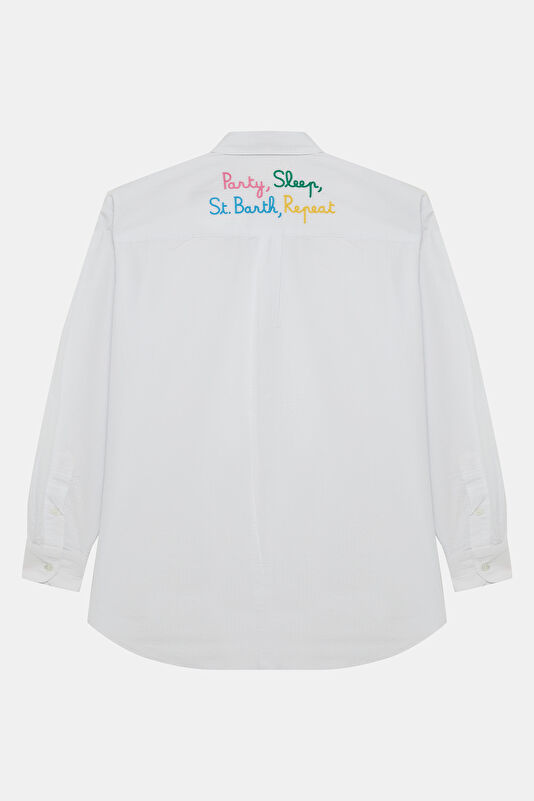 White Patterned Women's Shirt 2