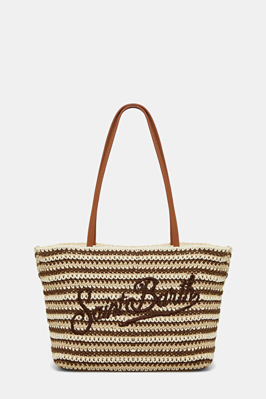 Brown Striped Patterned Bag