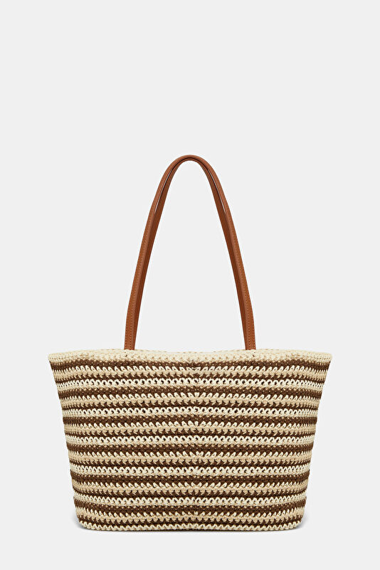 Brown Striped Patterned Bag 3