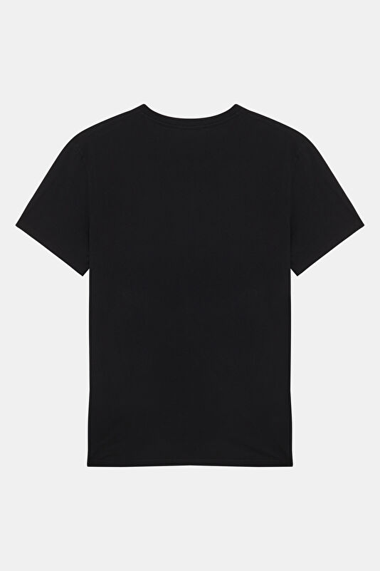 Relax Fit Black Crew Neck Men's T-Shirt 2