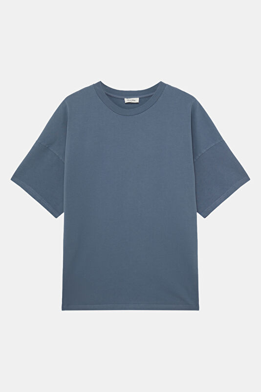 Relax Fit Blue Crew Neck Men's T-Shirt