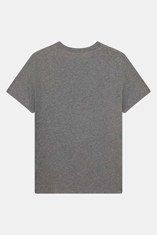 Relax Fit Gray Crew Neck Men's T-Shirt 2