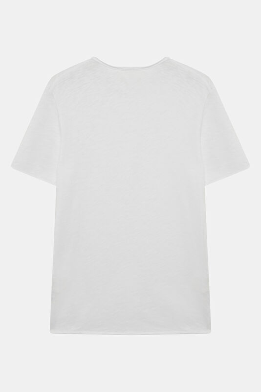 Relax Fit White Men's T-Shirt 2
