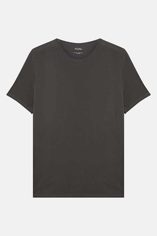 Relax Fit Anthracite Crew Neck Men's T-Shirt