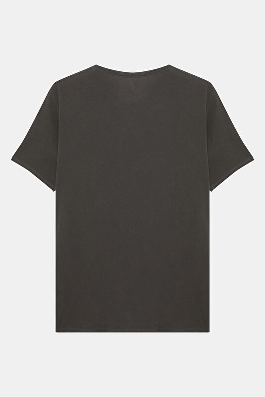 Relax Fit Anthracite Crew Neck Men's T-Shirt 2