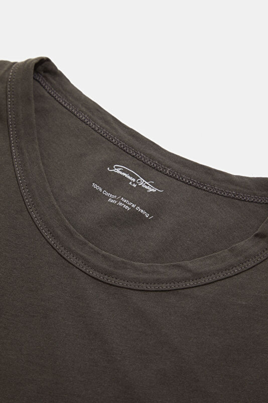 Relax Fit Anthracite Crew Neck Men's T-Shirt 3