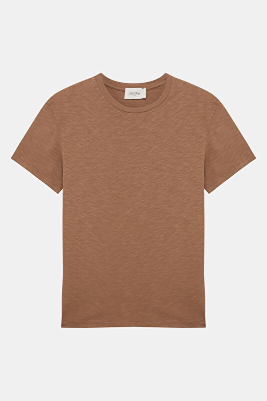 Relax Fit Light Brown Crew Neck Men's T-Shirt