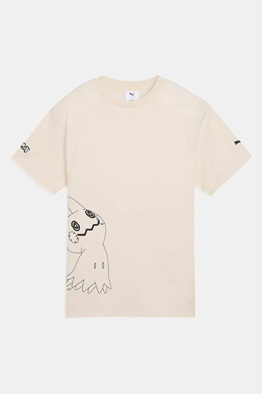 Relax Kalıp Krem Bisiklet Yaka Çocuk T-Shirt