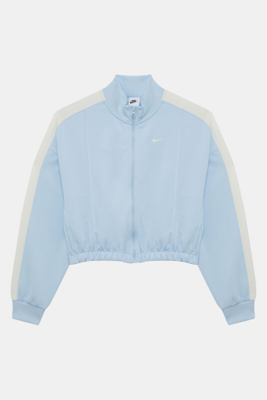 Mavi Dik Yaka Kadın Sweatshirt