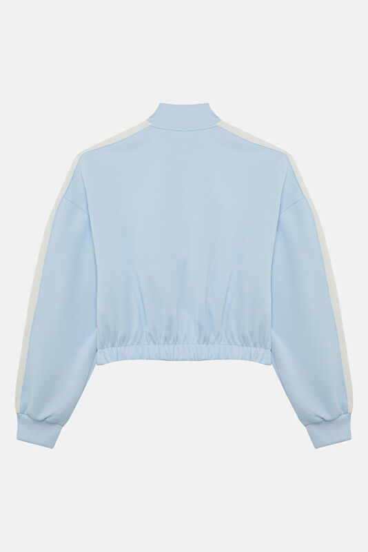 Mavi Dik Yaka Kadın Sweatshirt 2