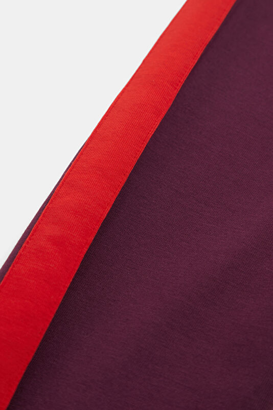 Burgundy Wide-Leg Women's Sports Pants 4