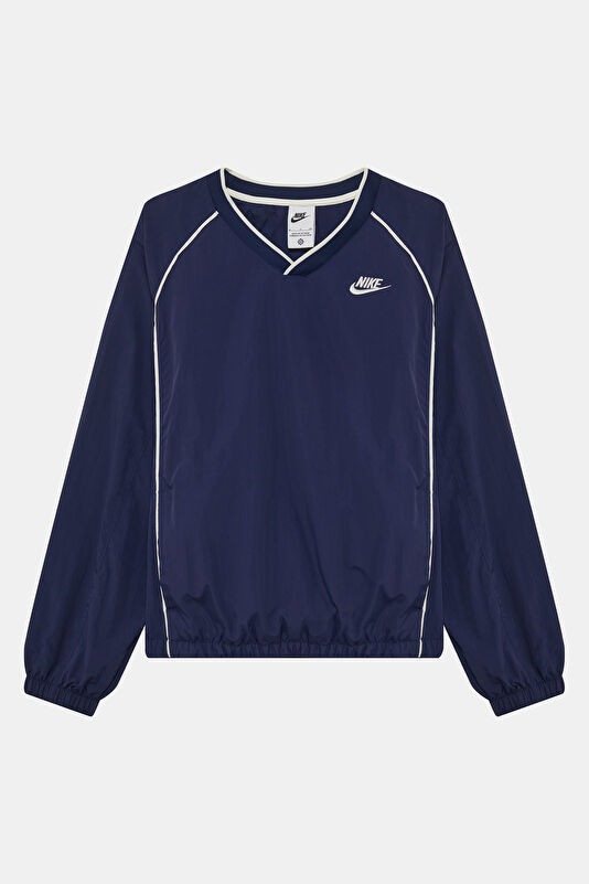 Blue High-Neck Women's Sweatshirt