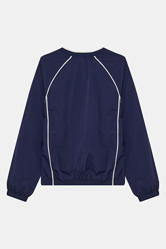 Mavi Dik Yaka Kadın Sweatshirt 2