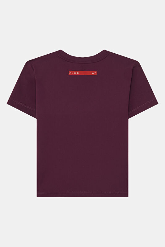 Bordo Bisiklet Yaka Kadın T-Shirt 2