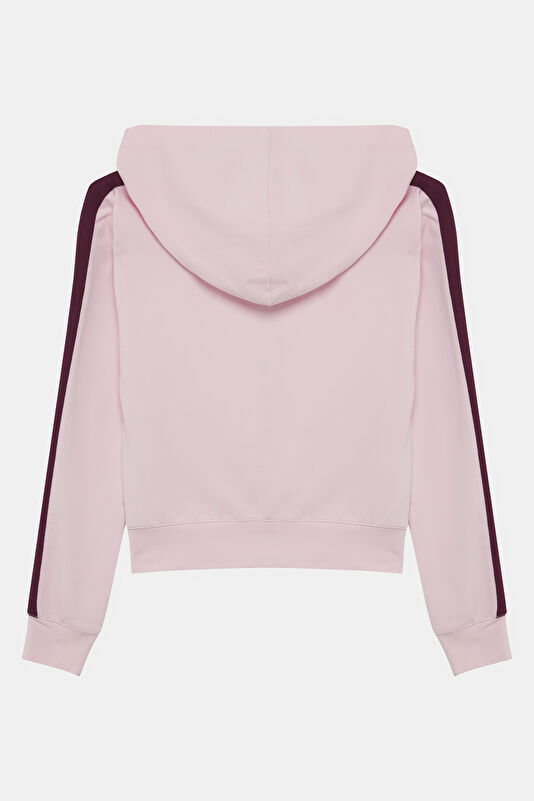 Bordo Bisiklet Yaka Kadın Sweatshirt 2