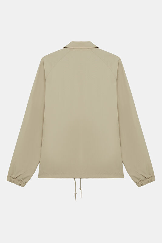 Krem Fermuarlı Erkek Ceket 2