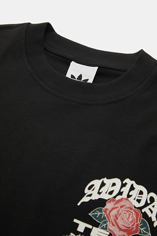Relax Fit Black Crew Neck Printed Men's T-Shirt 3