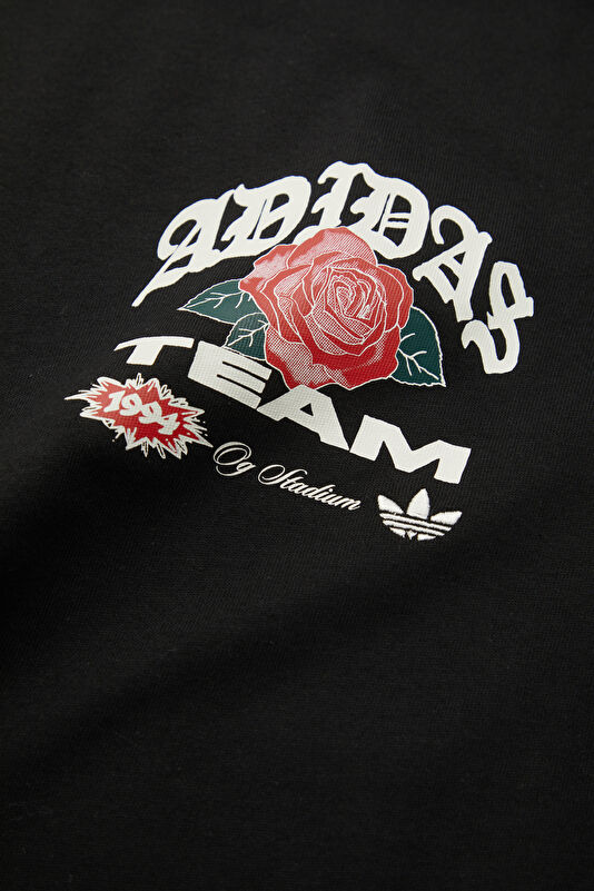 Relax Fit Black Crew Neck Printed Men's T-Shirt 4