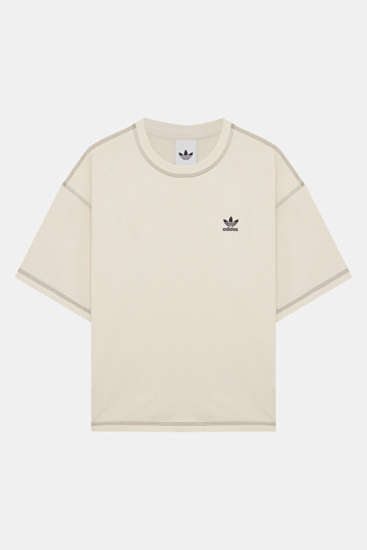 Relax Fit Cream Crew Neck Men's T-Shirt