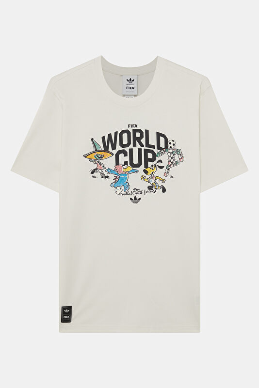 Relax Fit White Crew Neck Printed Men's T-Shirt