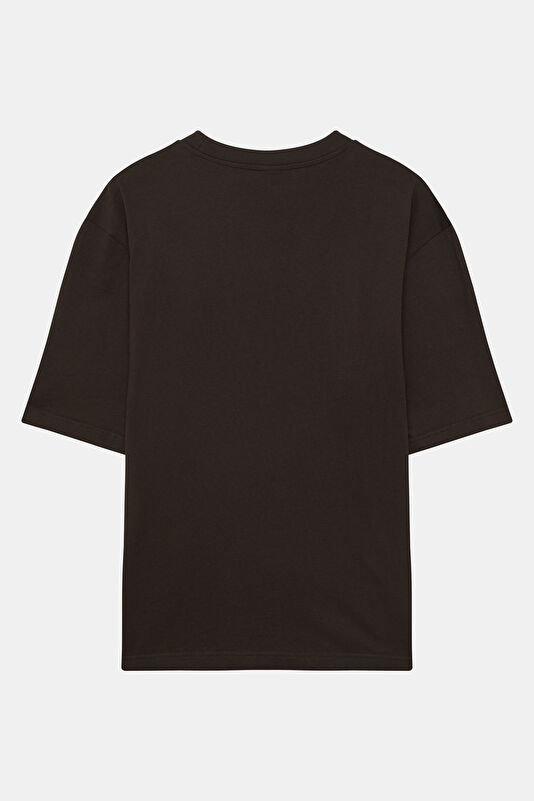 Relax Fit Brown Crew Neck Men's T-Shirt 2