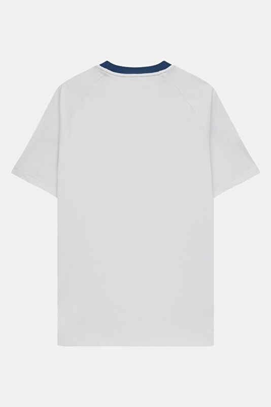 Relax Fit Ecru Crew Neck Men's T-Shirt 2