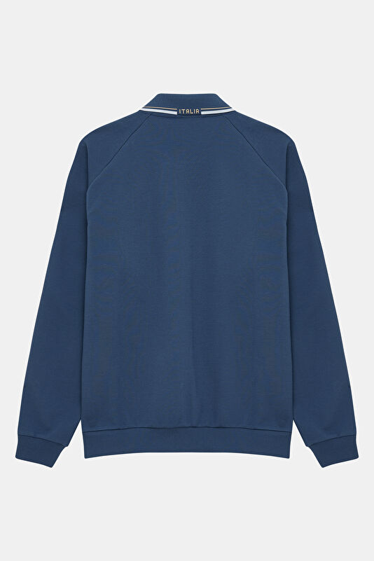 Relax Fit Blue Zip-Up Men's Jacket 2
