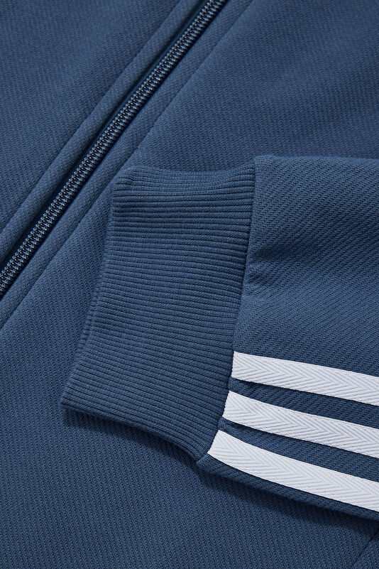 Relax Fit Blue Zip-Up Men's Jacket 4