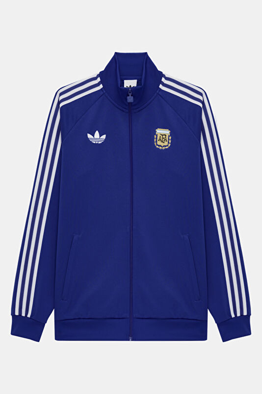Relax Fit Blue Zippered Men's Jacket
