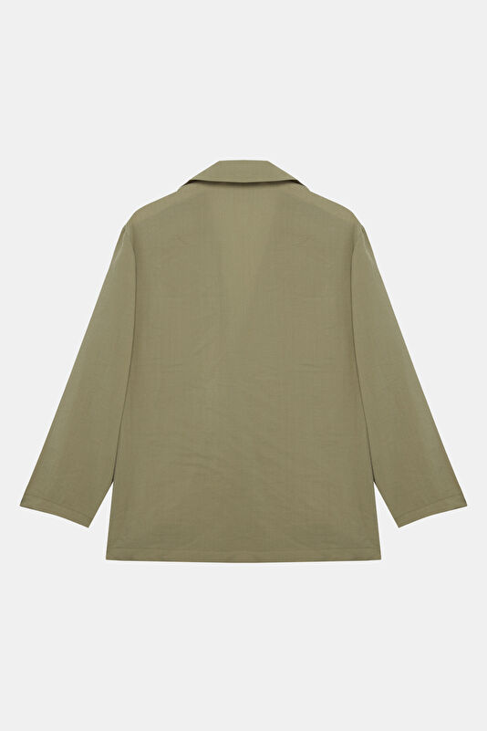 Green Buttoned Lyocell Women's Jacket 2