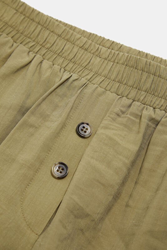Yeşil Wide Leg Kadın Pantolon 3