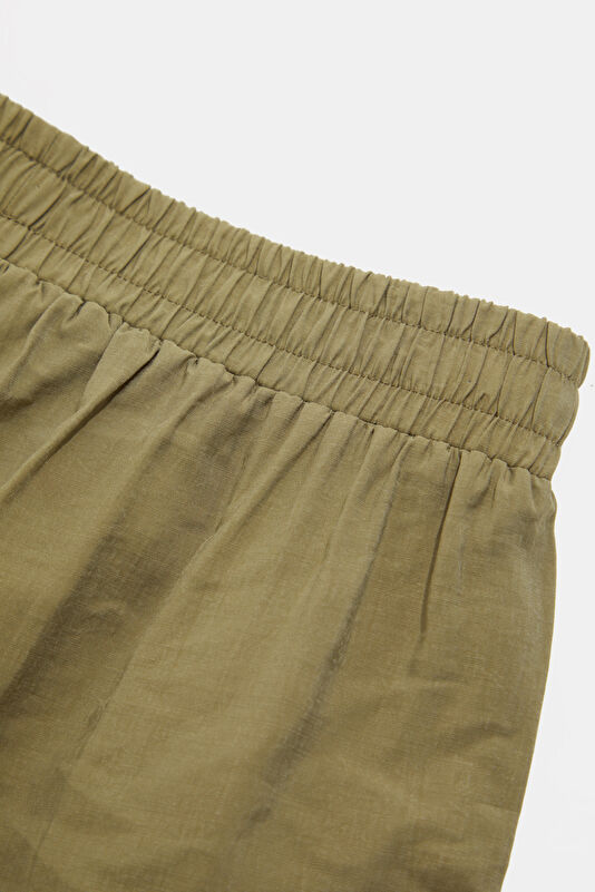 Yeşil Wide Leg Kadın Pantolon 4