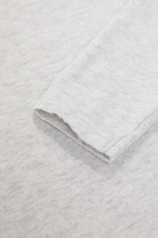 Gri Melanj Kayık Yaka Kadın T-Shirt 4