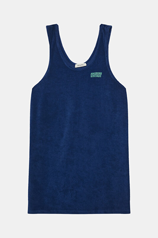 Navy Sleeveless Women's Blouse