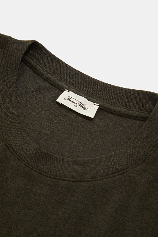 Haki Bisiklet Yaka Kadın T-Shirt 3