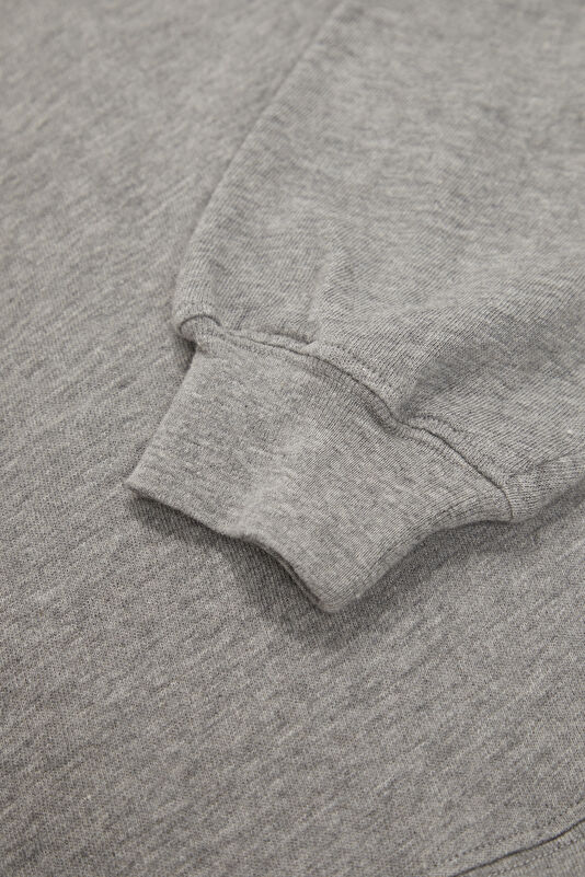 Gri Bisiklet Yaka Kadın Sweatshirt 4