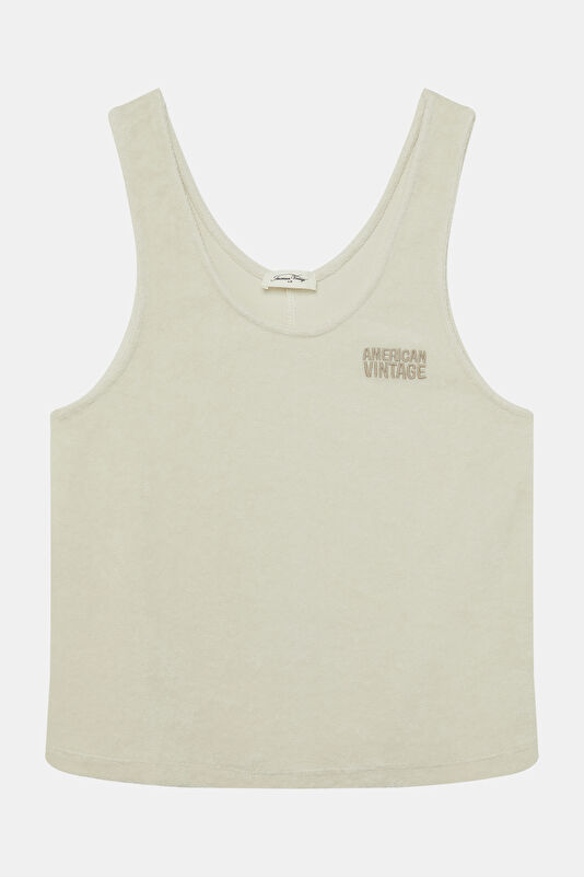 Beige Sleeveless Women's Blouse