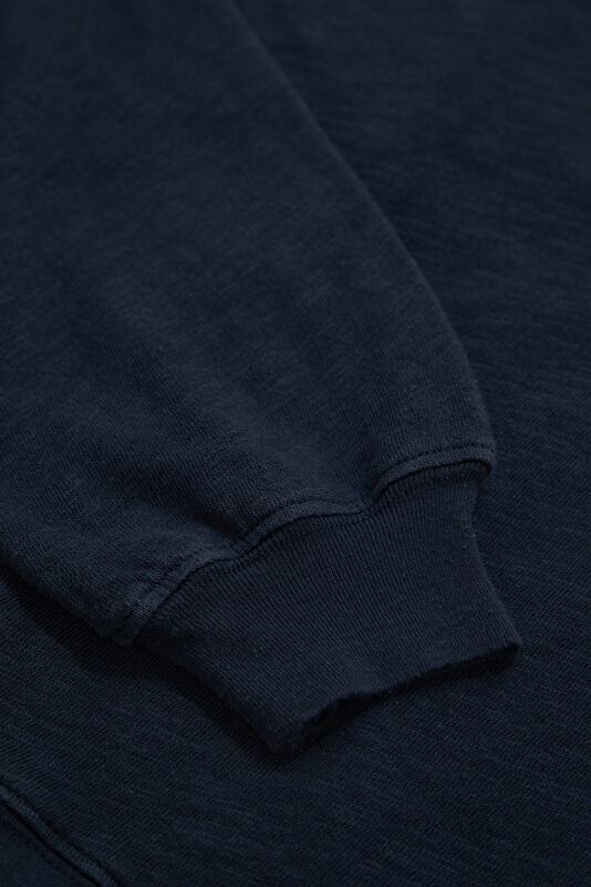 Lacivert Bisiklet Yaka Kadın Sweatshirt 4