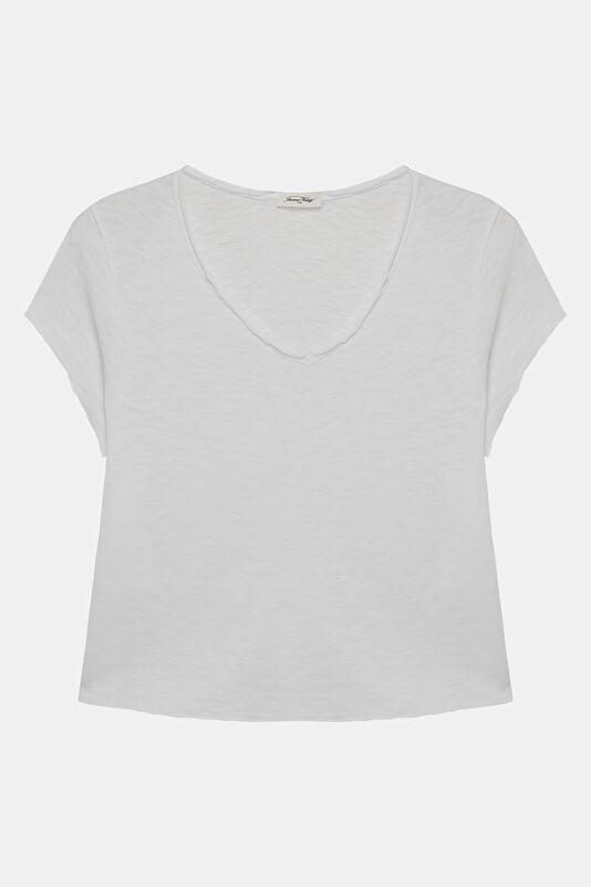 White V-Neck Women's T-Shirt