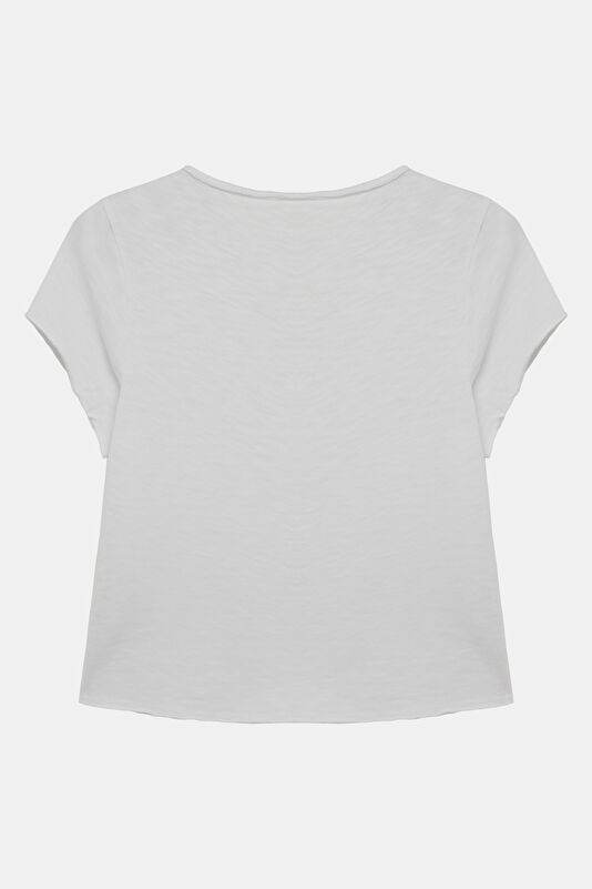 White V-Neck Women's T-Shirt 2