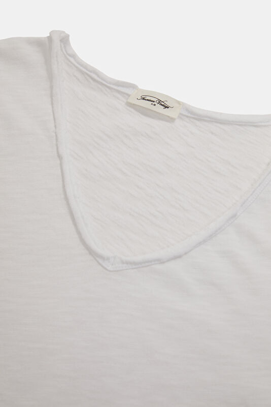 White V-Neck Women's T-Shirt 3