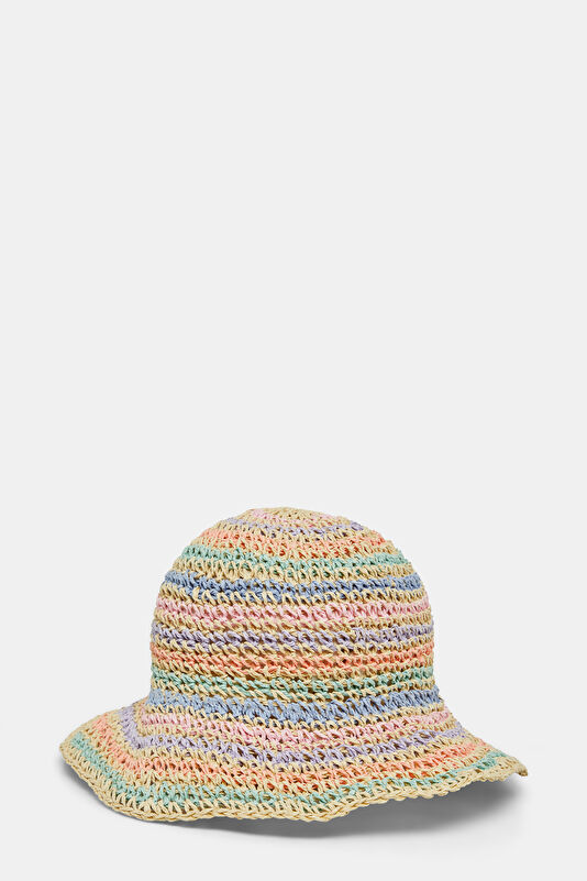 Polly Jr Light Pink Patterned Hat 2