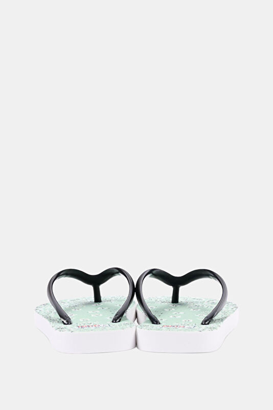 Green Patterned Kids Slippers 3