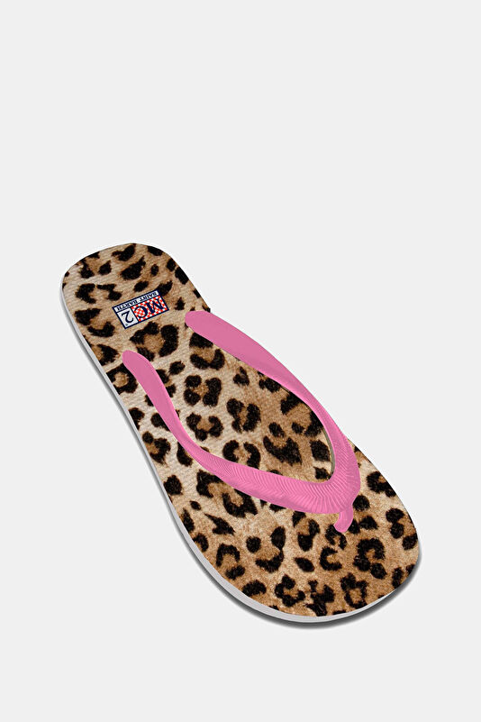 Brown Patterned Kids Slippers