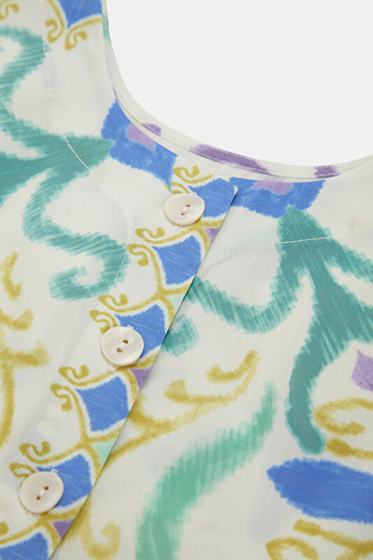 Multicolored Patterned Sleeveless Children's Blouse 3